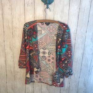 Claudia Ev Colorful Cover Up Size Petite Small